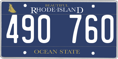RI license plate 490760
