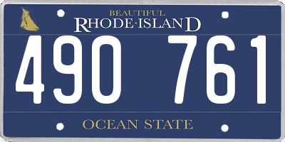 RI license plate 490761