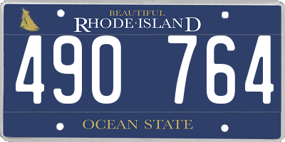RI license plate 490764