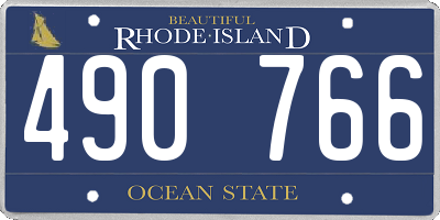 RI license plate 490766