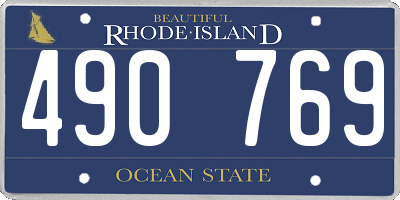 RI license plate 490769