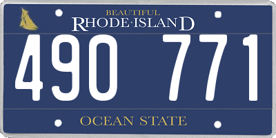 RI license plate 490771