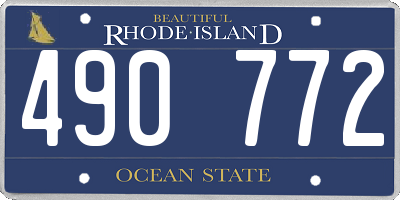 RI license plate 490772