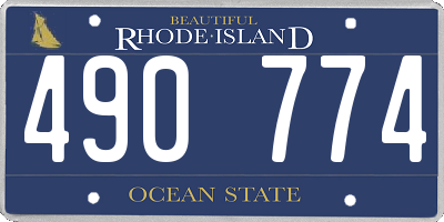 RI license plate 490774
