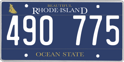 RI license plate 490775