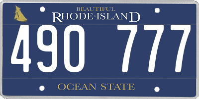 RI license plate 490777