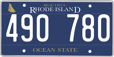 RI license plate 490780