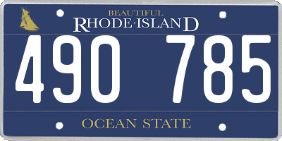 RI license plate 490785