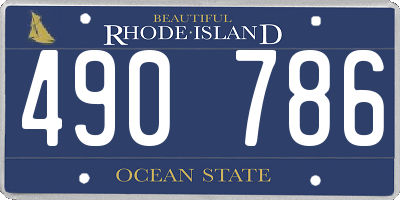 RI license plate 490786