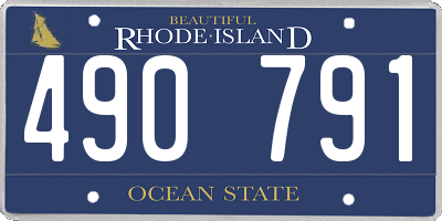 RI license plate 490791
