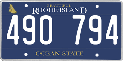 RI license plate 490794