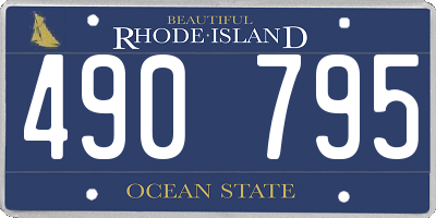 RI license plate 490795