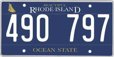 RI license plate 490797