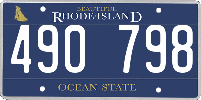 RI license plate 490798