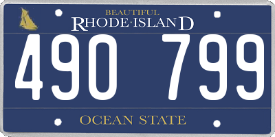 RI license plate 490799