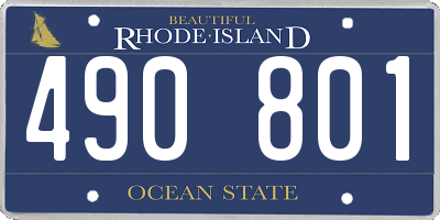 RI license plate 490801