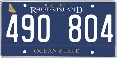 RI license plate 490804
