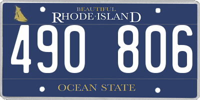 RI license plate 490806