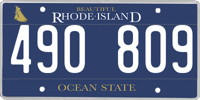 RI license plate 490809