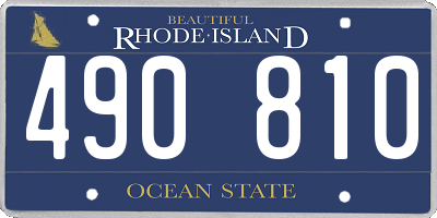 RI license plate 490810