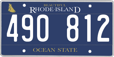 RI license plate 490812