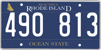 RI license plate 490813