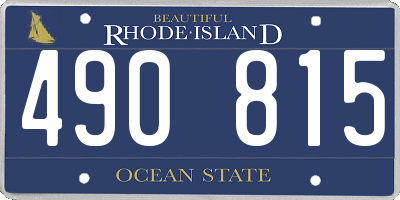 RI license plate 490815