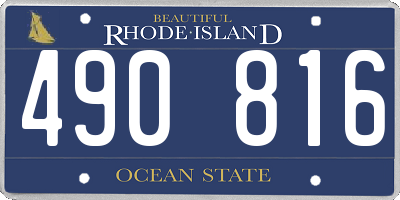 RI license plate 490816