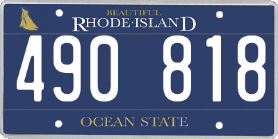 RI license plate 490818