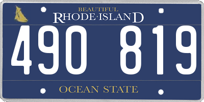 RI license plate 490819