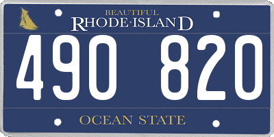RI license plate 490820