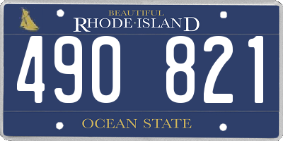 RI license plate 490821