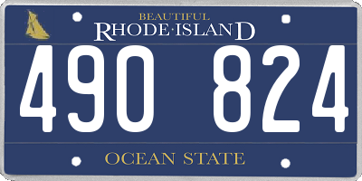 RI license plate 490824