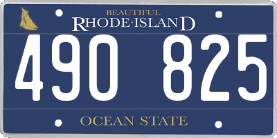 RI license plate 490825