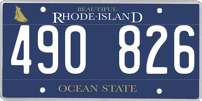 RI license plate 490826