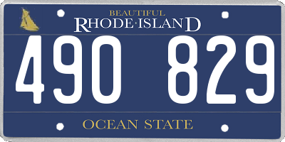 RI license plate 490829
