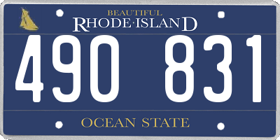 RI license plate 490831