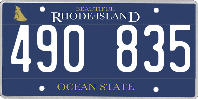 RI license plate 490835