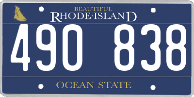 RI license plate 490838