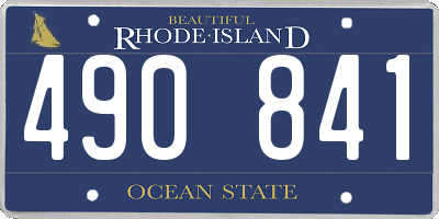 RI license plate 490841