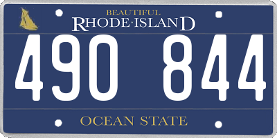 RI license plate 490844
