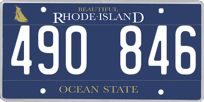 RI license plate 490846