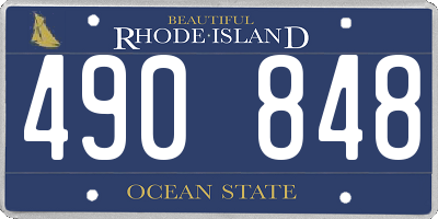 RI license plate 490848