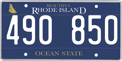 RI license plate 490850