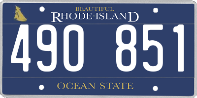 RI license plate 490851