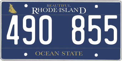 RI license plate 490855