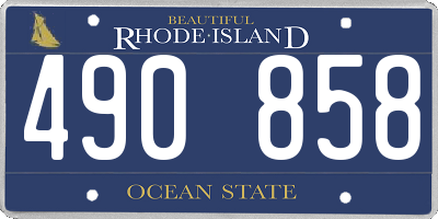 RI license plate 490858