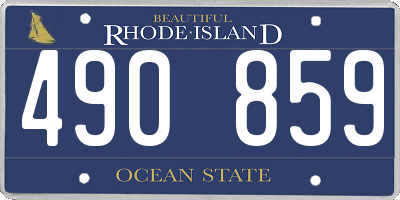 RI license plate 490859
