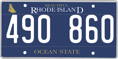 RI license plate 490860