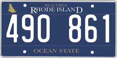 RI license plate 490861